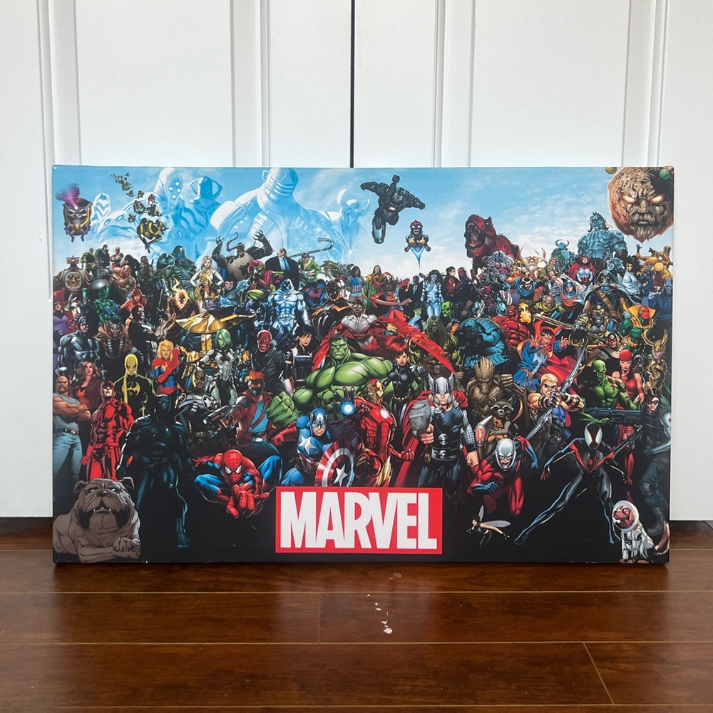 Marvel comic superhero canvas style wall decoration